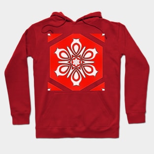 Bright Red Kaleidoscope Pattern (Seamless) 1 Hoodie